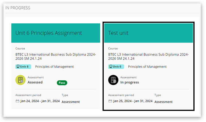 Pearson Progress: Managing your assessments (Learners)