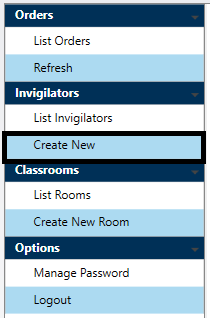 Create Invigilator