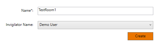 Room creation screen