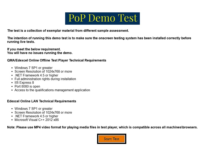 Test Player start test