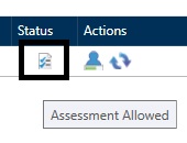 Admin Dashboard Order Status Assessment Allowed