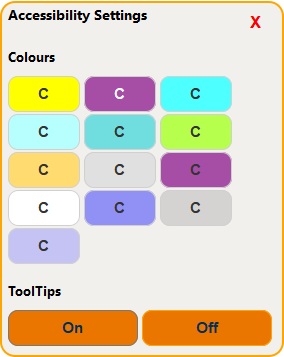Accessibility settings