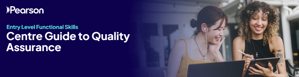 Banner text reads: Entry Level Functional Skills Centre Guide to Quality Assurance