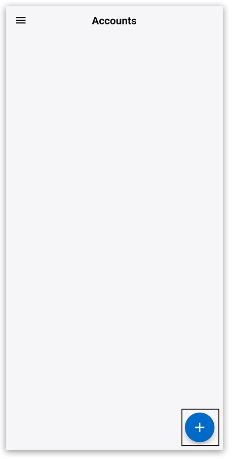 Pearson Authenticator app main screen with plus icon highlighted