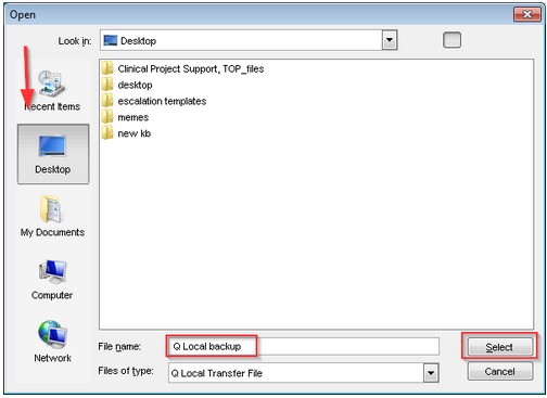 Q Global Transfer Assessment Records From Q Local With A TRQ File
